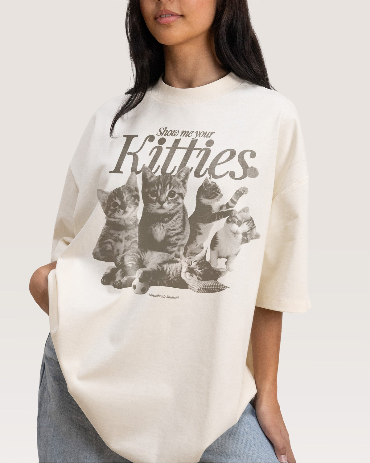 Show Me Your Kitties Oversized Tee Unisex