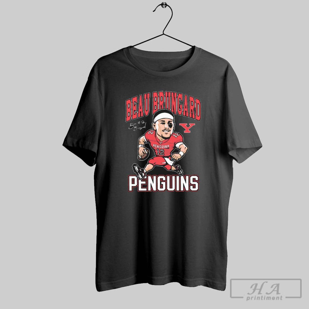 Official Beau Brungard Youngstown State Penguins Football Ncaa Caricature Signature Unisex