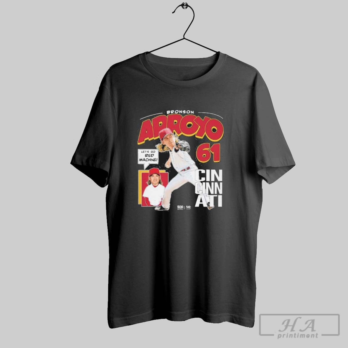 Official Bronson Arroyo Cincinnati Reds Comic Lets Go Red Machine Shirt Sweater Long Sleeve