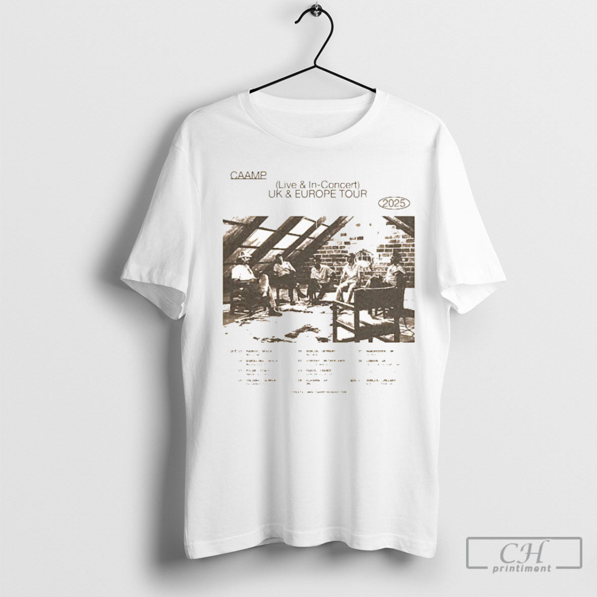 Official Caamp Uk Europe Tour 2025 Dates Oct 13 Madrid Spain Sweater Unisex