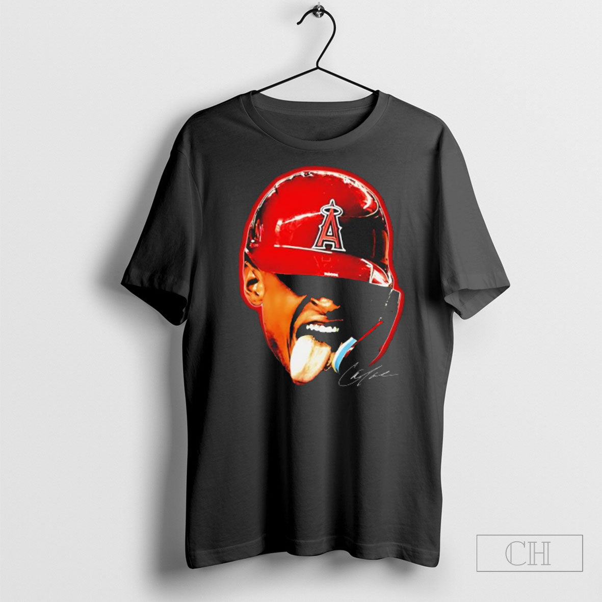 Official Christian Moore Los Angeles Angels Baseball C Mo Big Head Signature Sweater Unisex