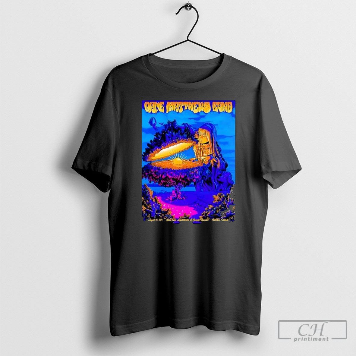 Official Dave Matthews Band Stateline Nevada 2025 Poster At Lake Tahoe Amphitheatre At Caesars Republic