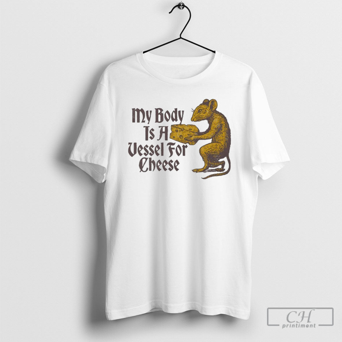 Official My Body Is A Vessel For Cheese Rat Sweater Unisex