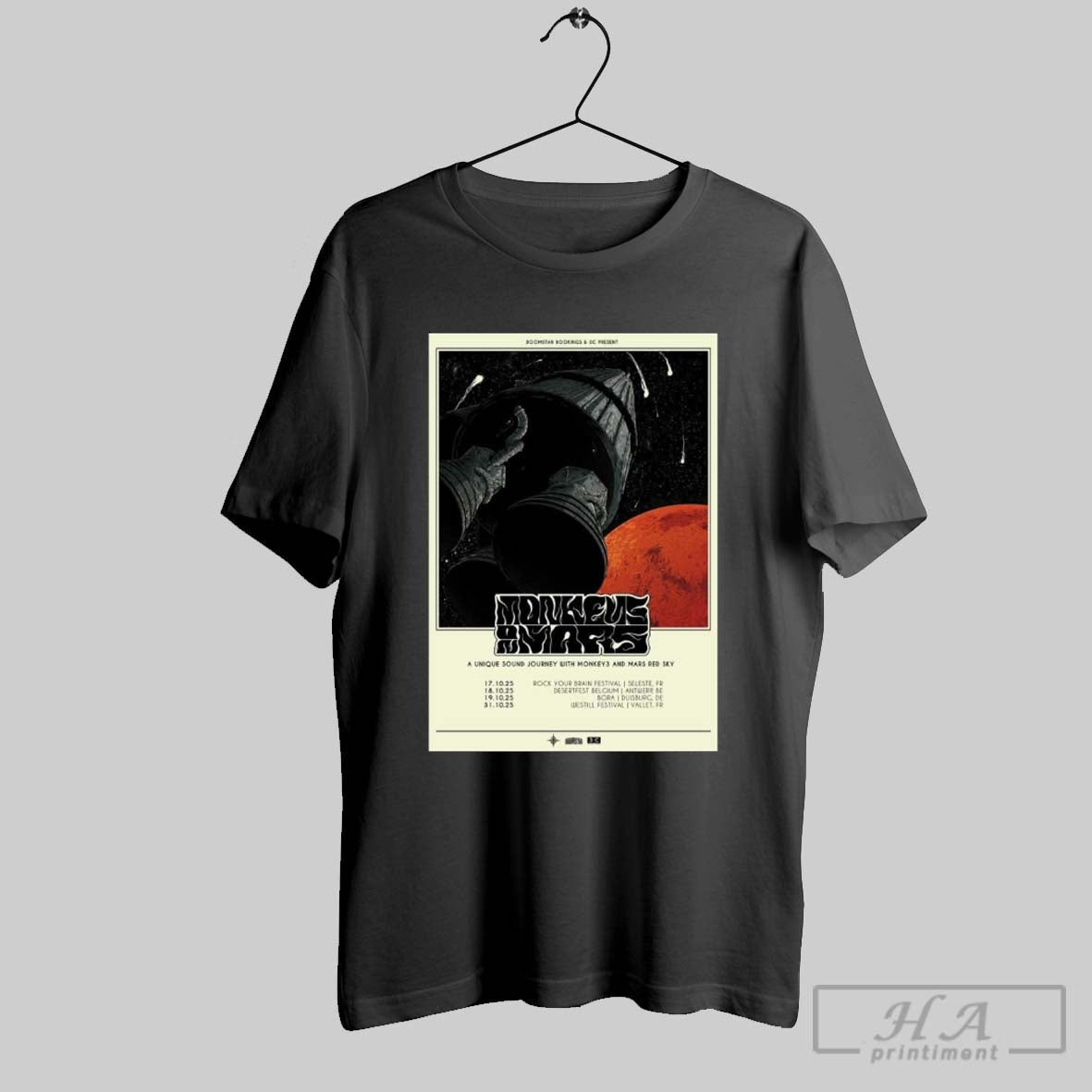 Official Official Monkeys On Mars Oct Tour 2025 Shirt Sweater Long Sleeve And Tank Unisex