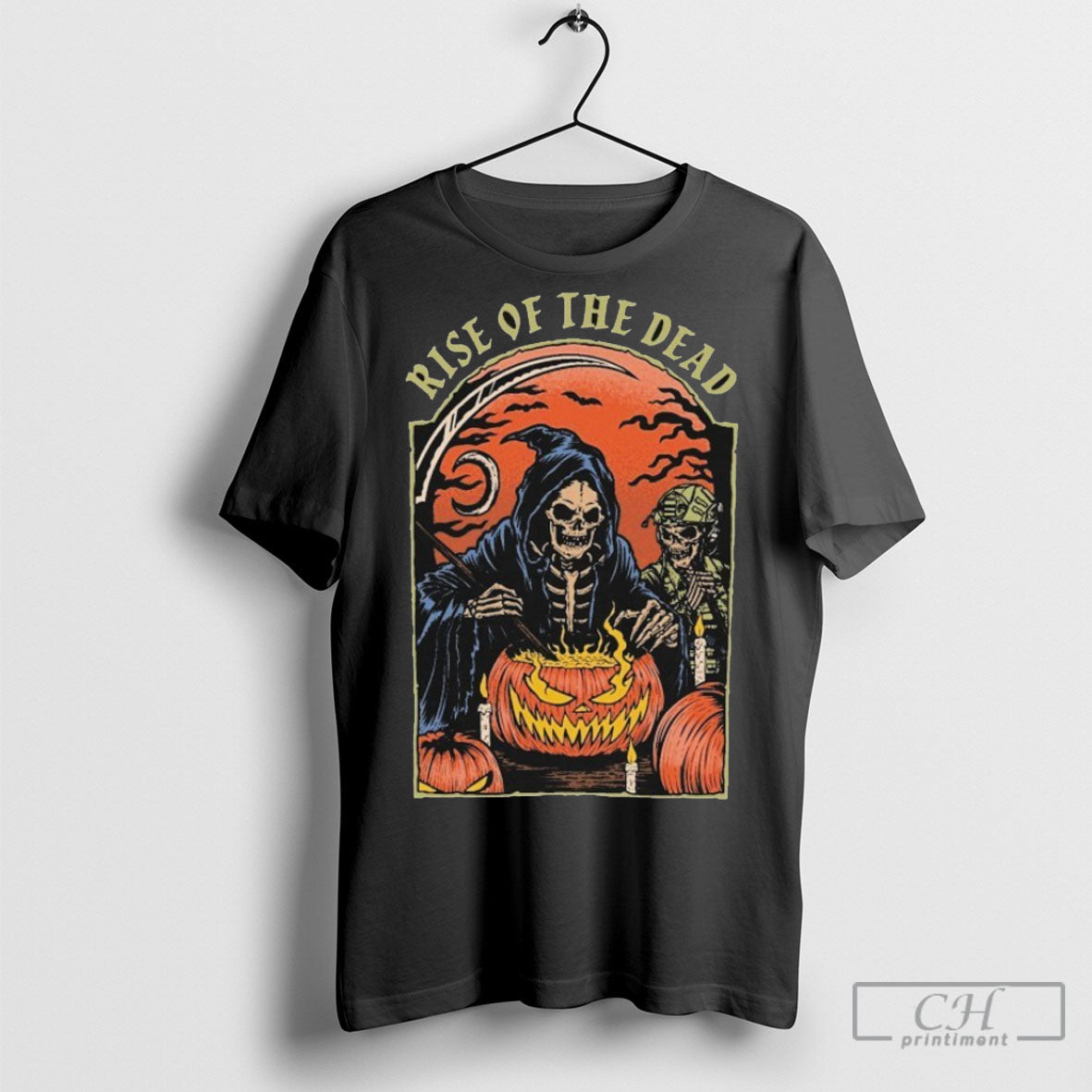 Official Rise Of The Dead Grim Reaper Pumpkin Halloween Sweater Unisex
