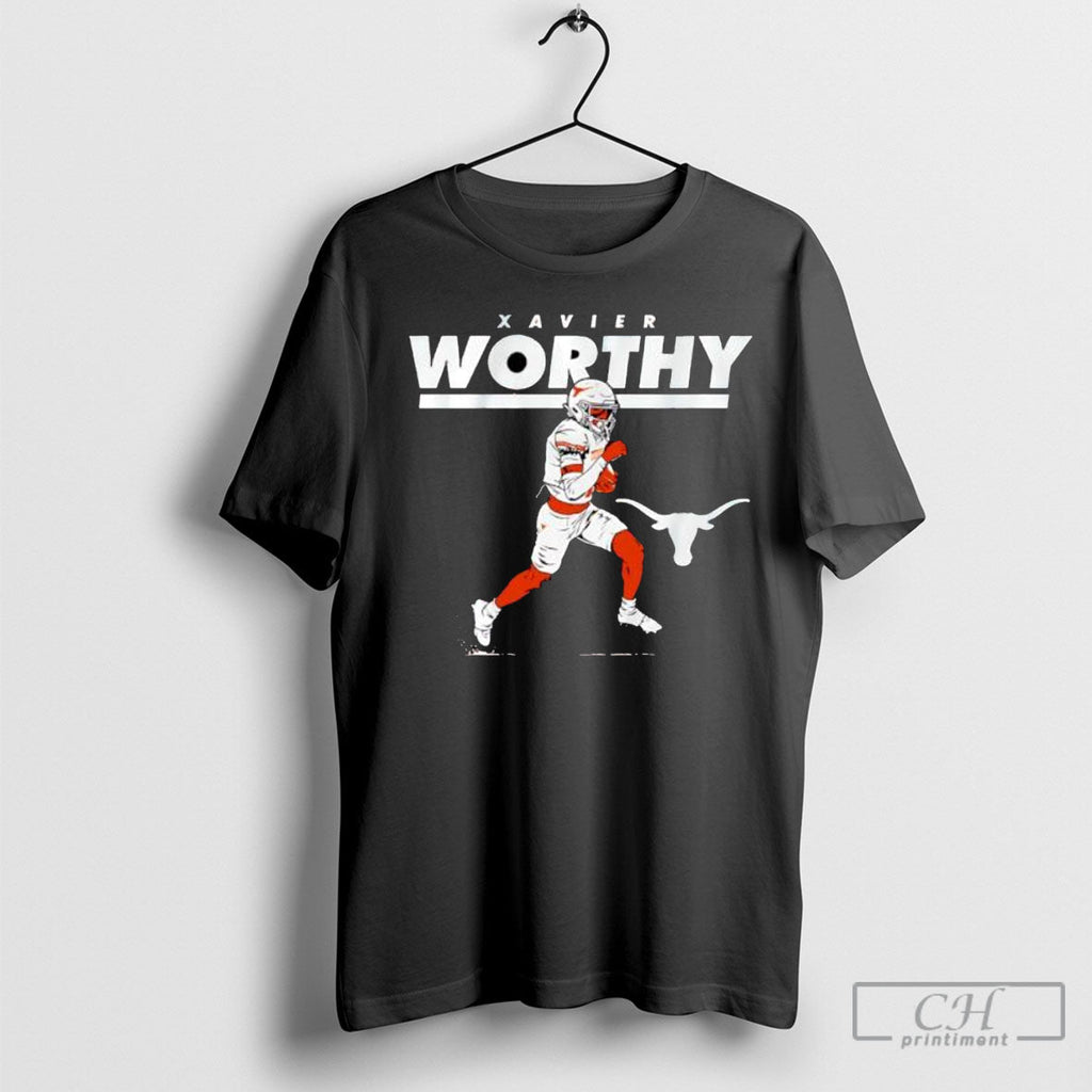 Official Texas Football Xavier Worthy Superstar Pose Player Sweater Unisex