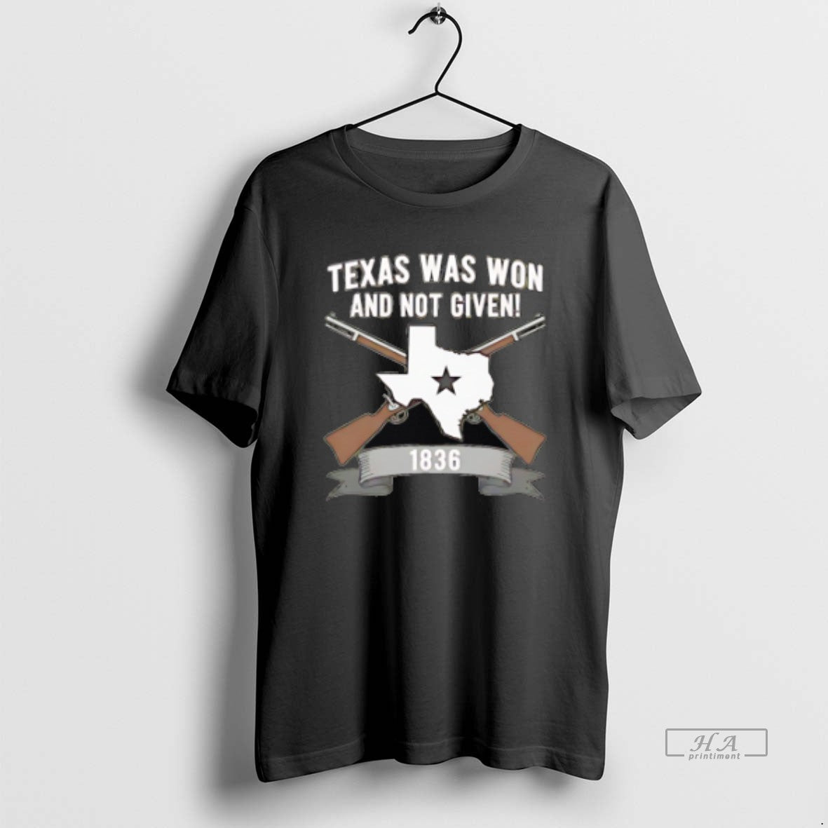 Official Texas Was Won And Not Given Esst 1836 Gun And Map Vintage Unisex