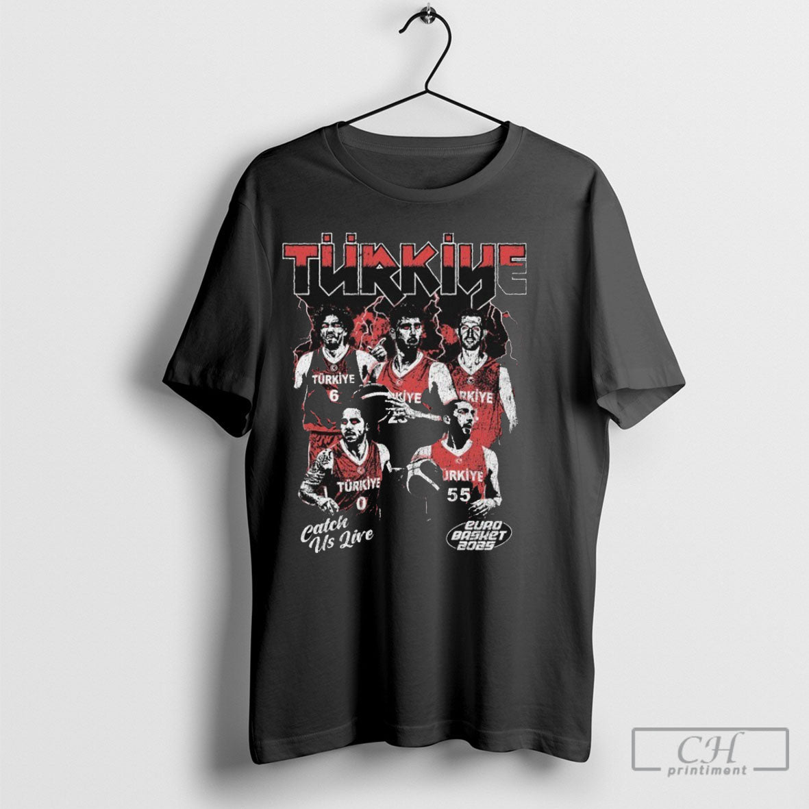 Official Turkey Catch Us Live Euro Basket 2025 Sweater Unisex