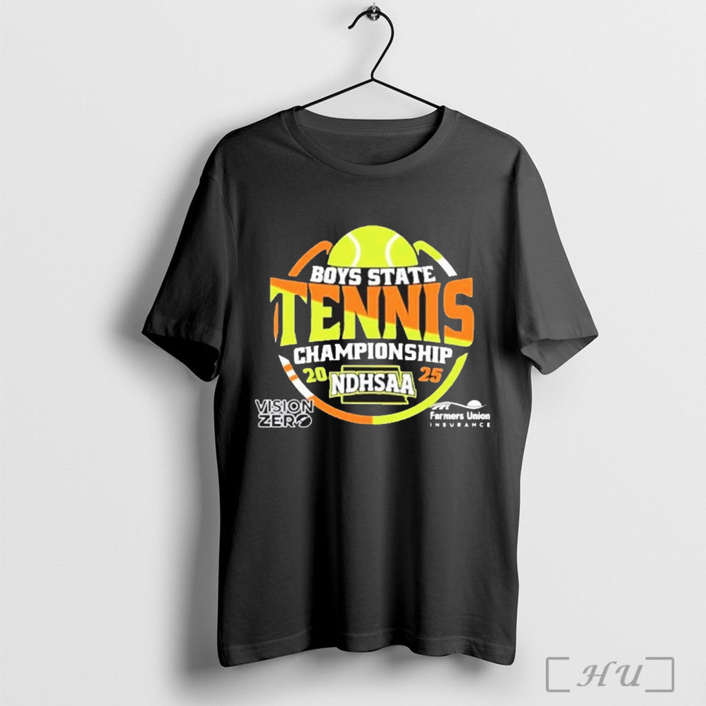 Officials 2025 Ndhsaa Boys State Tennis Championship Tournament Logo T Shirt Unisex