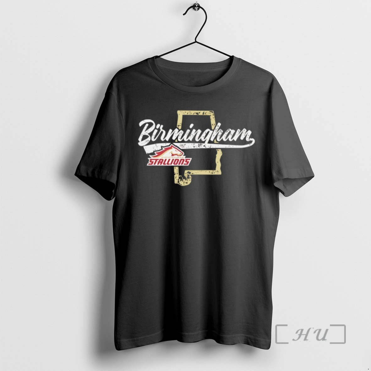 Officials Birmingham Stallions Football Logo State Map Unisex