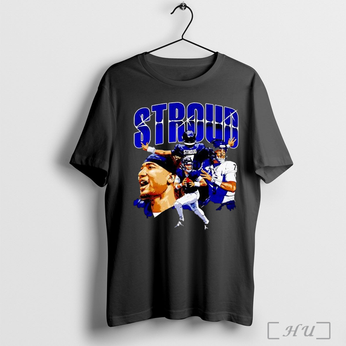 Officials C J Stroud Houston Collage Graphic Retro T Shirt Unisex