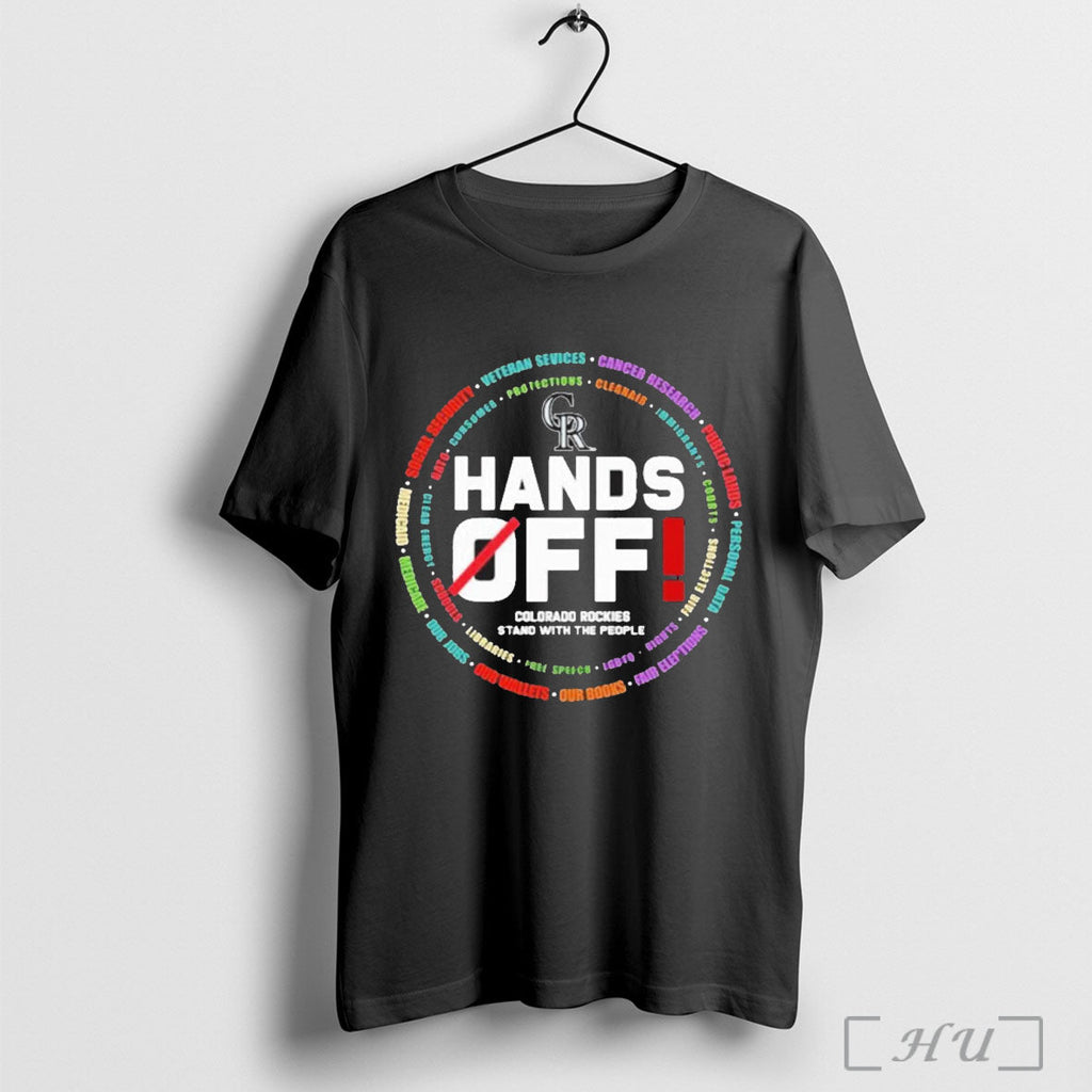 Officials Colorado Rockies Logo Hands Off Seattle Mariners Stand With The People T Shirt Unisex