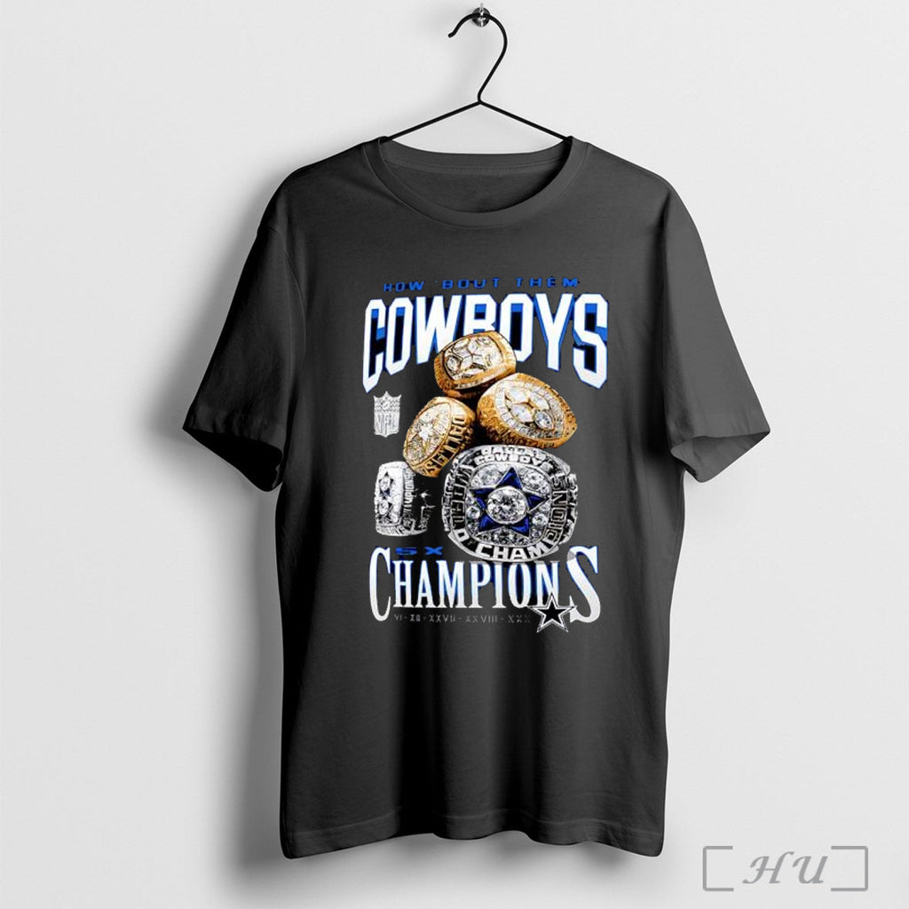 Officials Dallas Cowboys Merchandise 5x Rings T Shirt Unisex