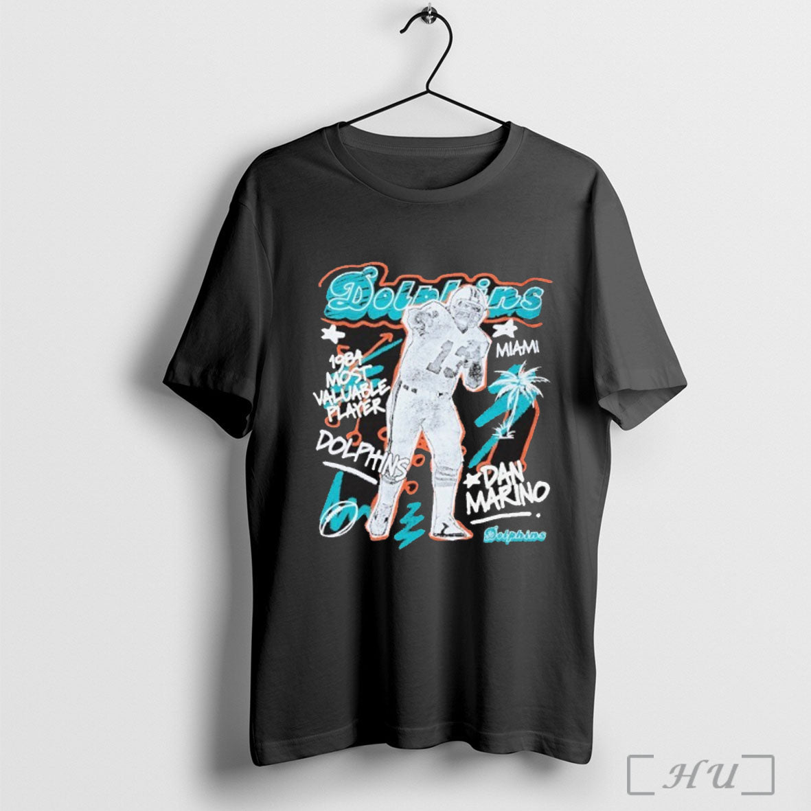 Officials Dan Marino Miami Dolphins Chalked Up Player T Shirt Unisex