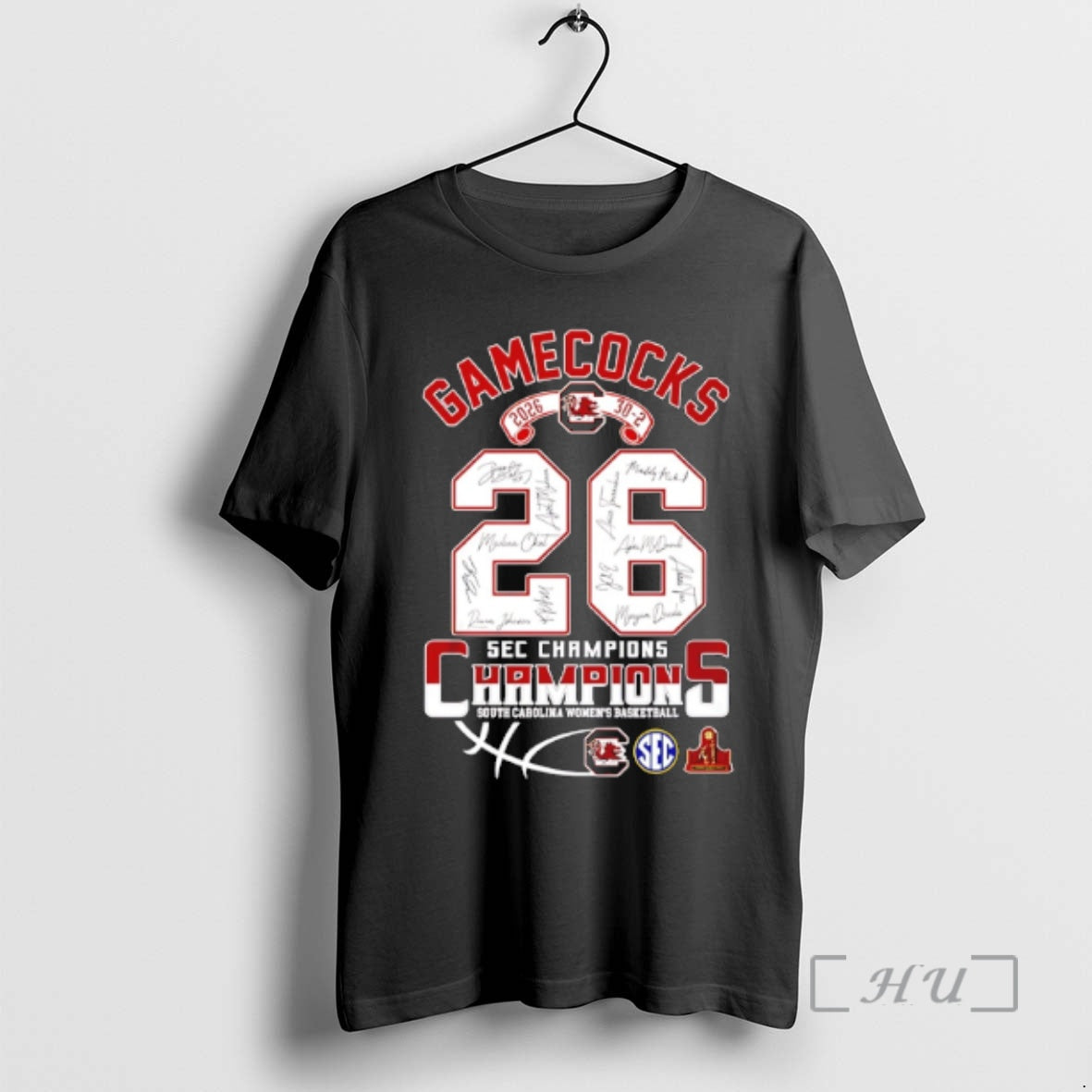 Officials Gamecocks Womens Basketball 2026 Sec Champions Signatures Unisex