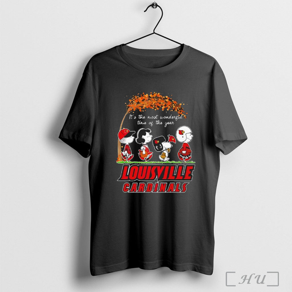 Officials Peanuts Character X Louisville Cardinals The Most Wonderful Time Of The Year Unisex