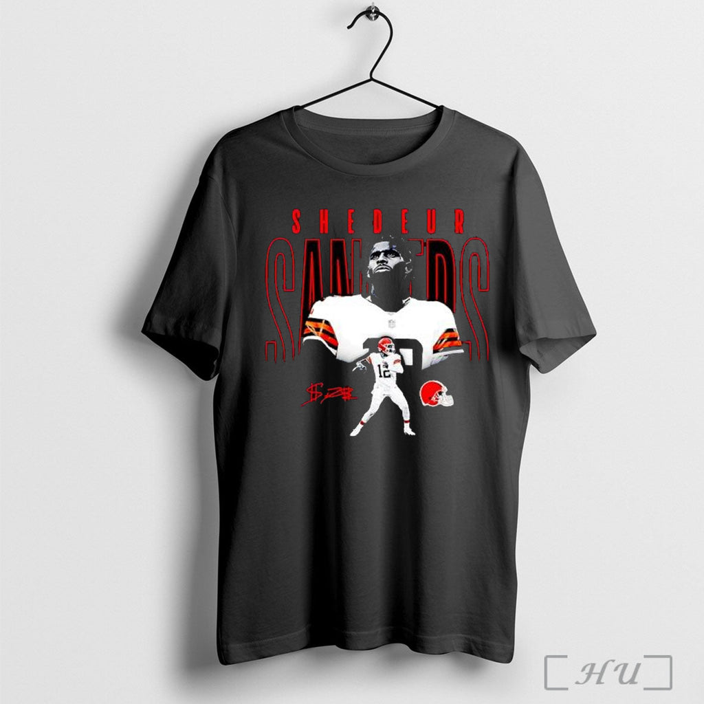 Officials Shedeur Sanders Cleveland Browns Signature Classic T Shirt Unisex