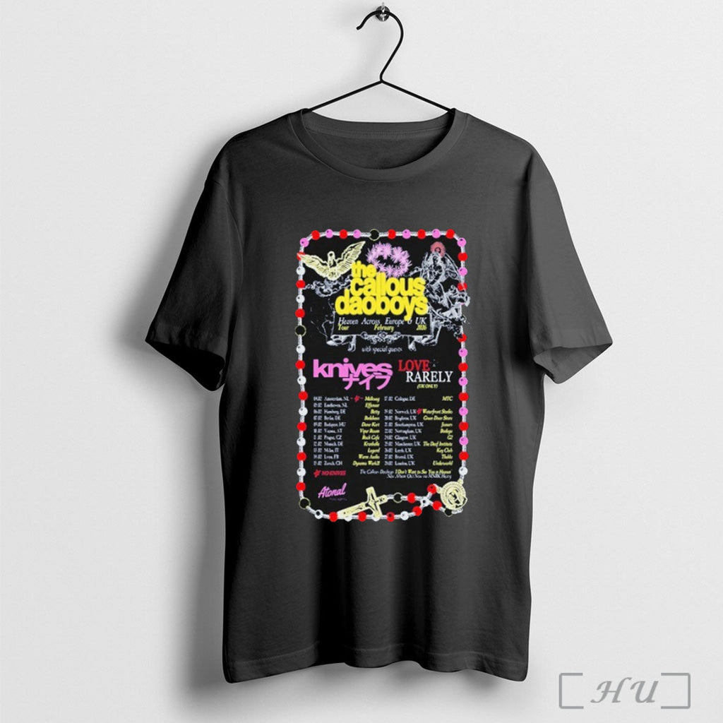 Officials The Callous Daoboys Heaven Across Eu Uk Tour 2026 T Shirt Unisex