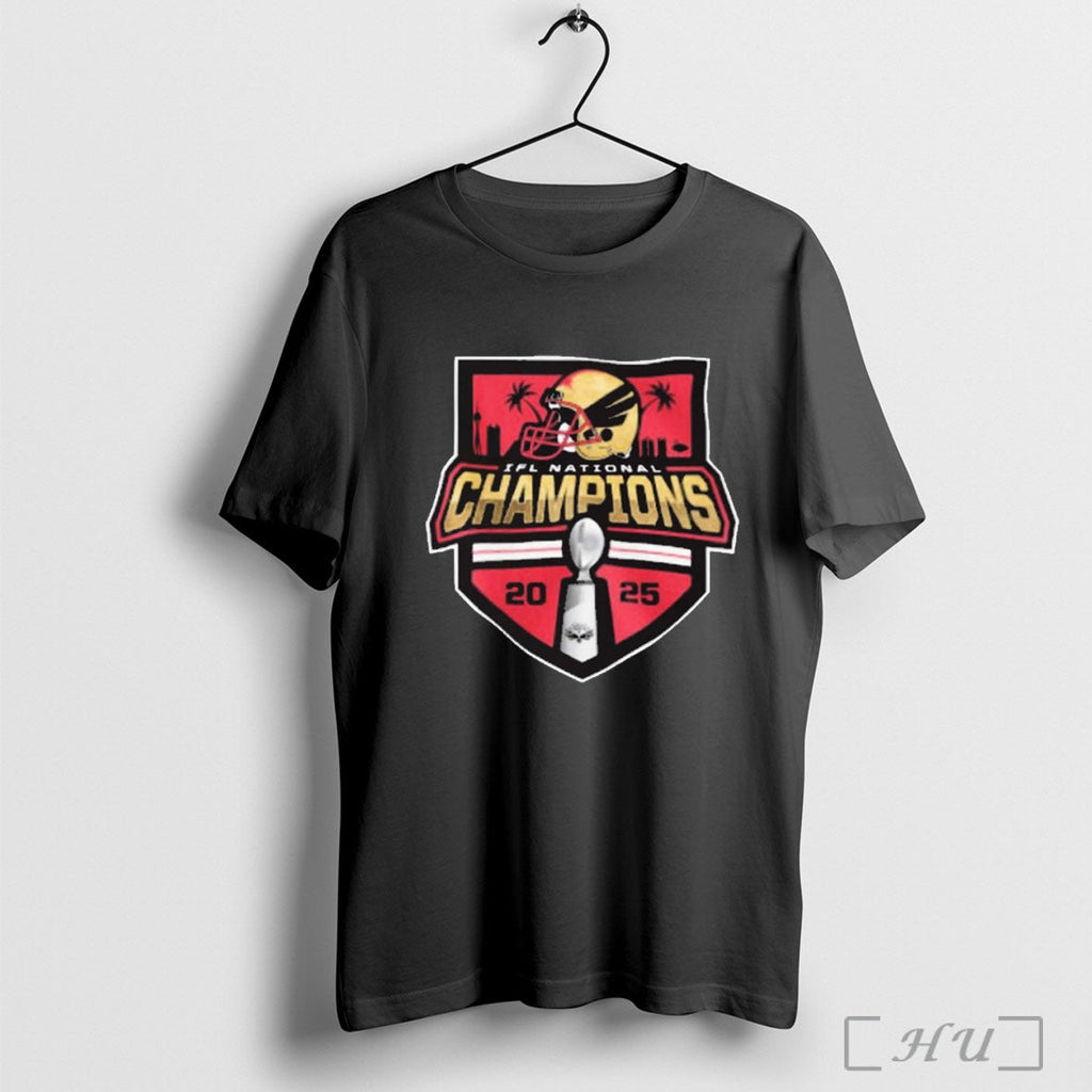 Officials Vegas Knight Hawks Ifl National Champions 2025 Logo T Shirt Unisex