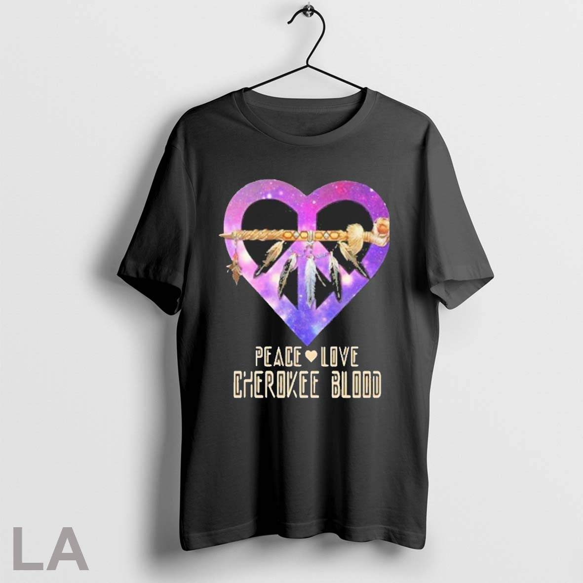 Original Awesome Peace Love Cherokee Blood Galaxy Heart 2025 Unisex