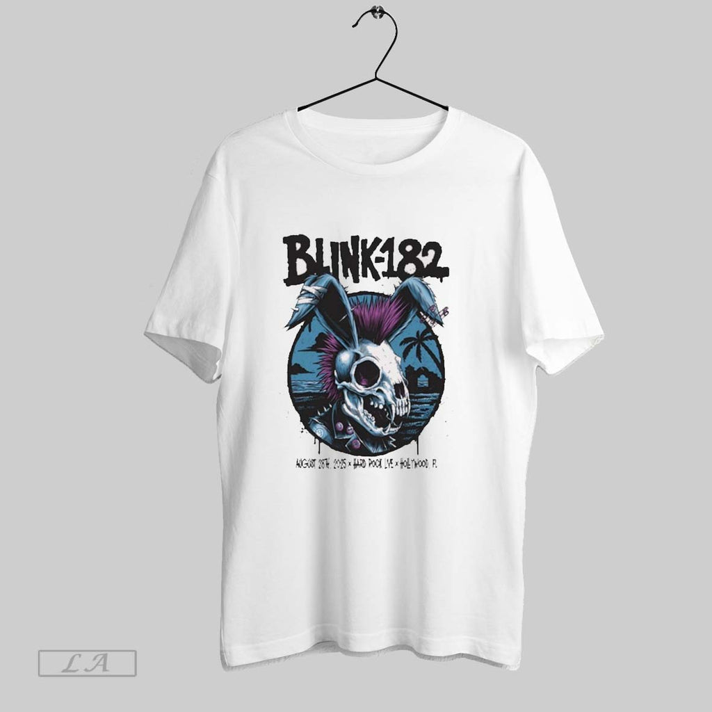 Original Blink 182 August 28th 2025 Hard Rock Live In Hollywood Fl Skull Bunny Unisex