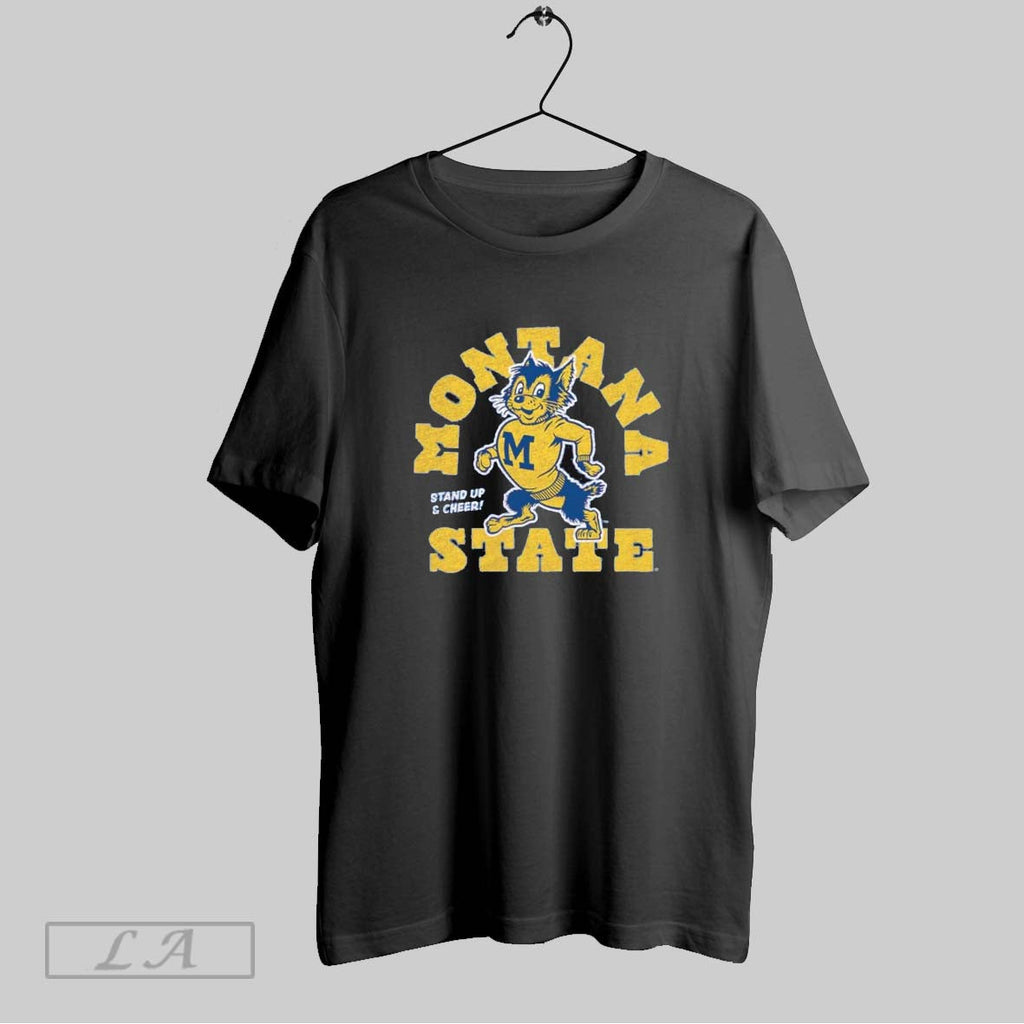 Original Montana State University Bobcats Stand Up And Cheer Ncaa 2025 T Shirt Unisex