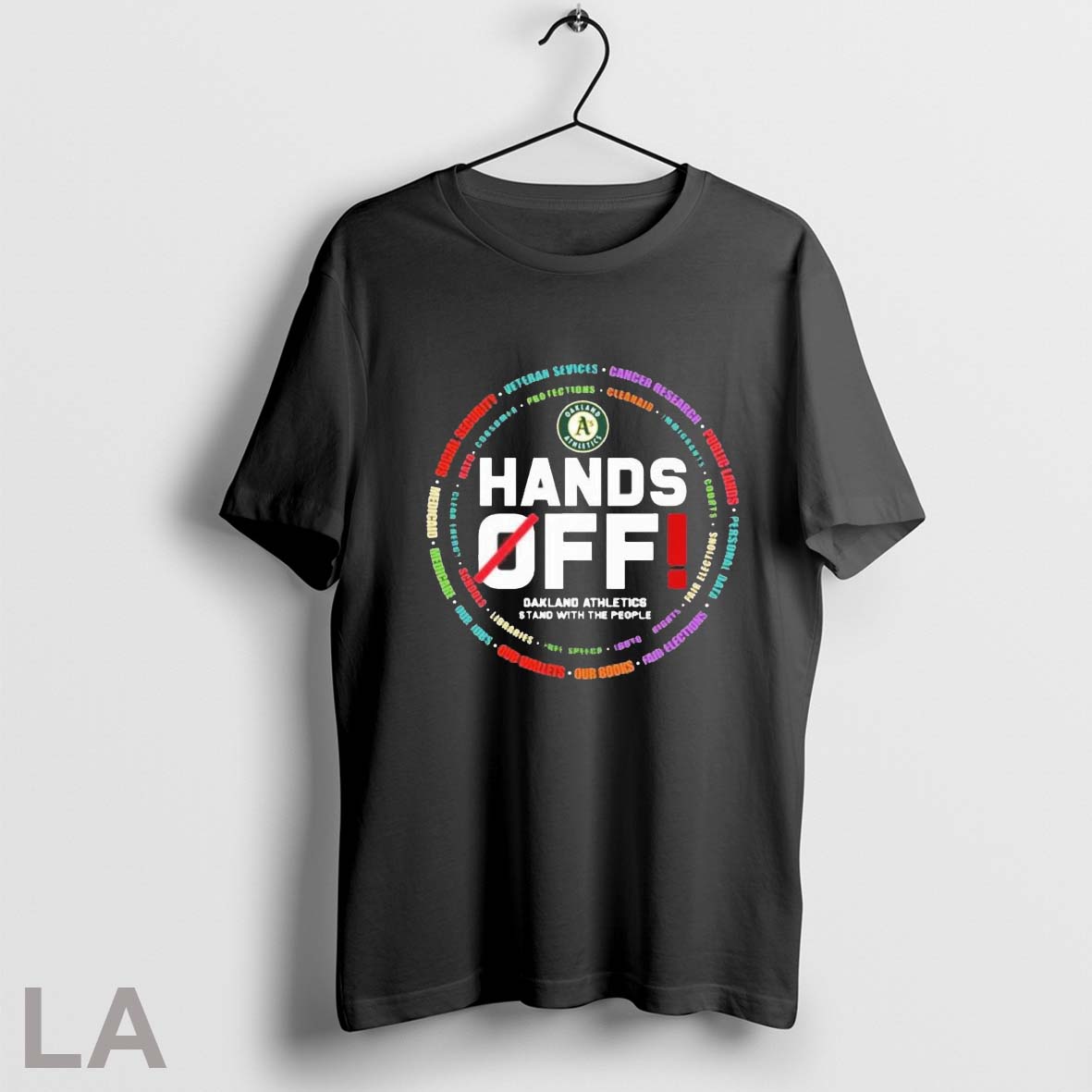 Original Oakland Athletics Hands Off Stand With The People 2025 Unisex