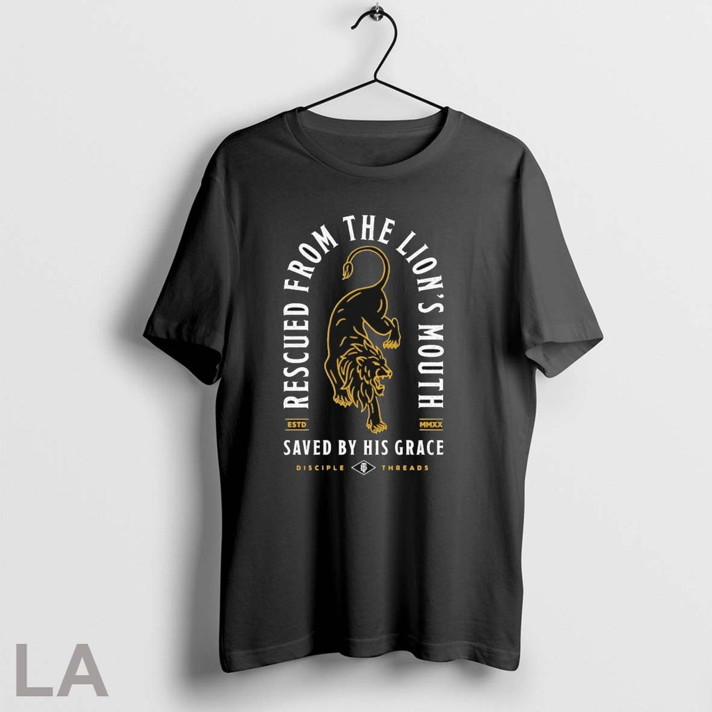 Original Rescued From The Lions Mouth Saved By His Grace Rescued Disciple Threads Unisex