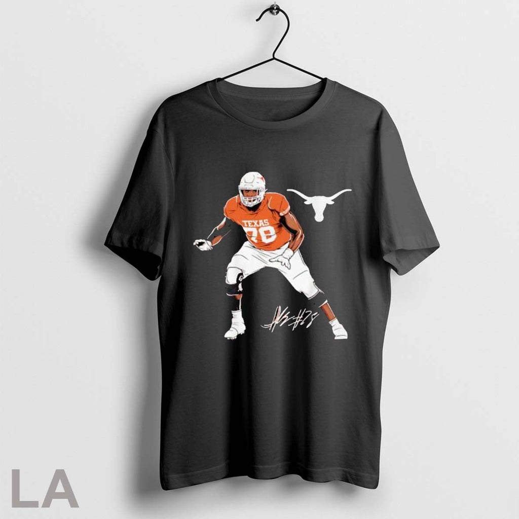 Original Texas Football Kelvin Banks Superstar Pose Player Signature T Shirt Unisex