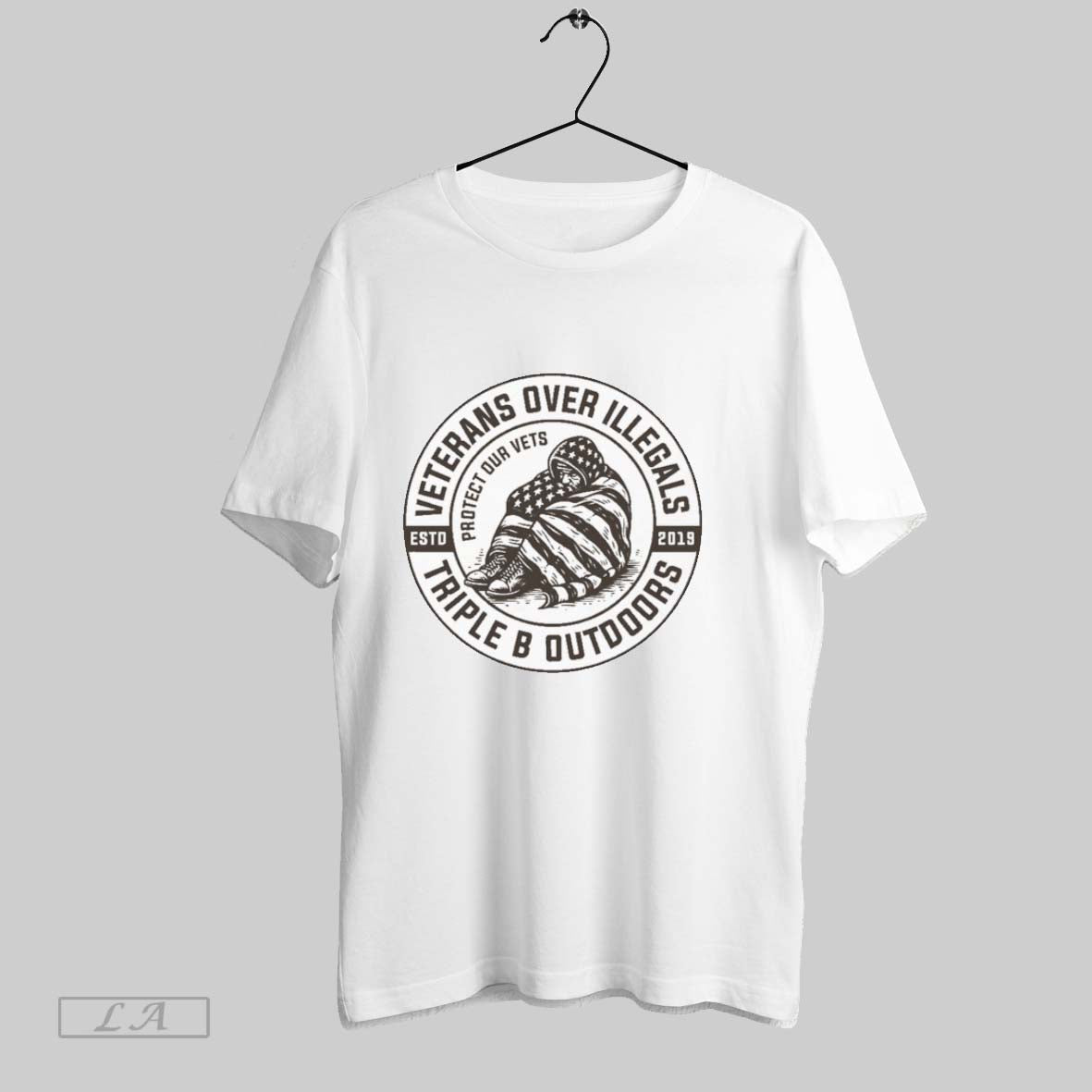 Original Veterans Over Illegals Protect Our Vets Triple B Outdoors Est 2019 Unisex