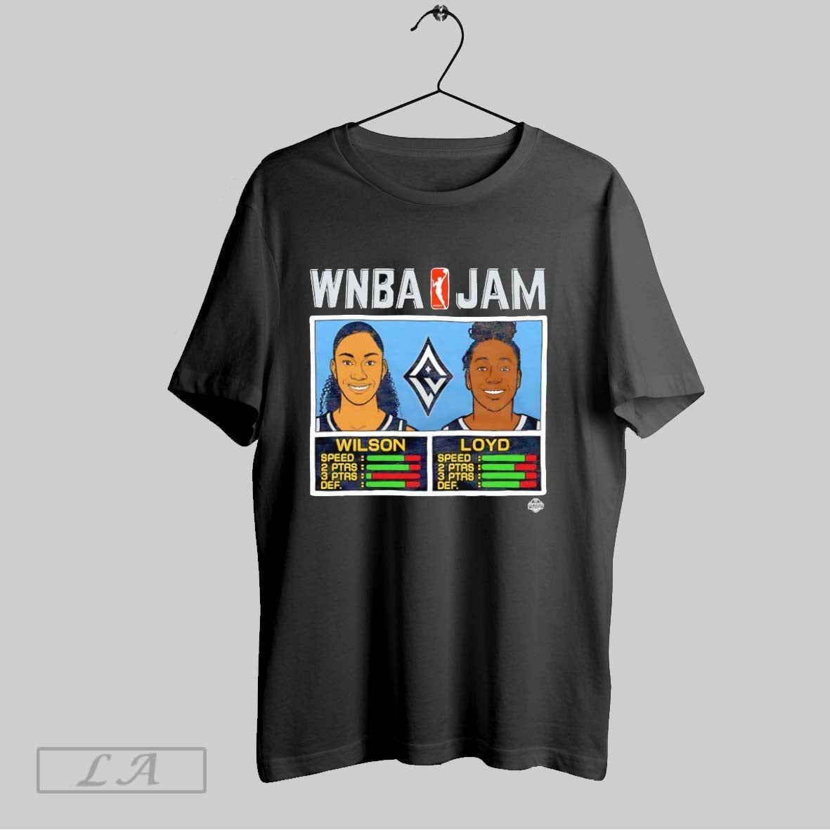 Original Wnba Jam Las Vegas Aces Aja Wilson And Jewell Lloyd Unisex