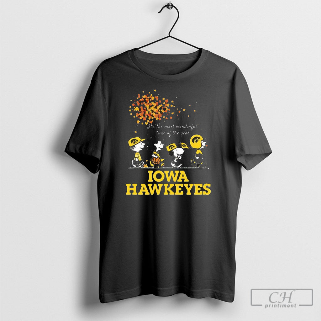 Peanuts Its The Most Wonderful Time Of The Year Iowa Hawkeyes T Shirts Unisex