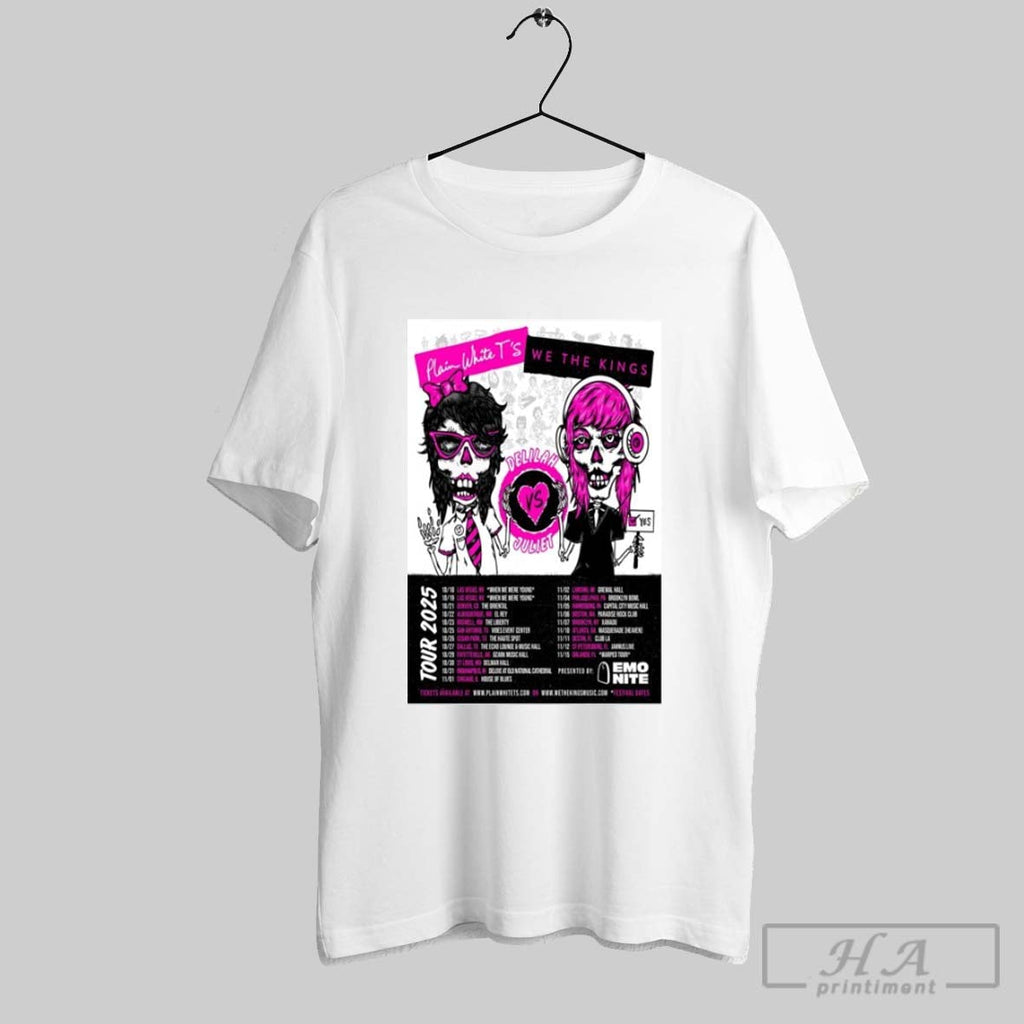 Plain White Ts We The Kings Delilah Vs Juliet Tour 2025 T Shirts Unisex
