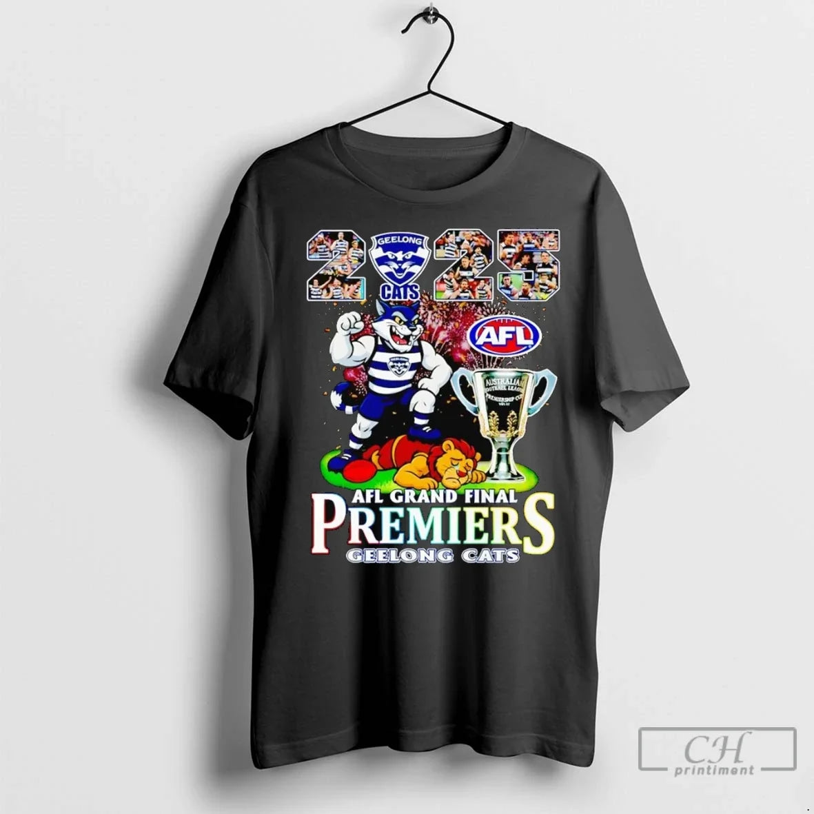 Premium Geelong Cats 2025 Afl Grand Finals Premiers Mascot Trophy Unisex