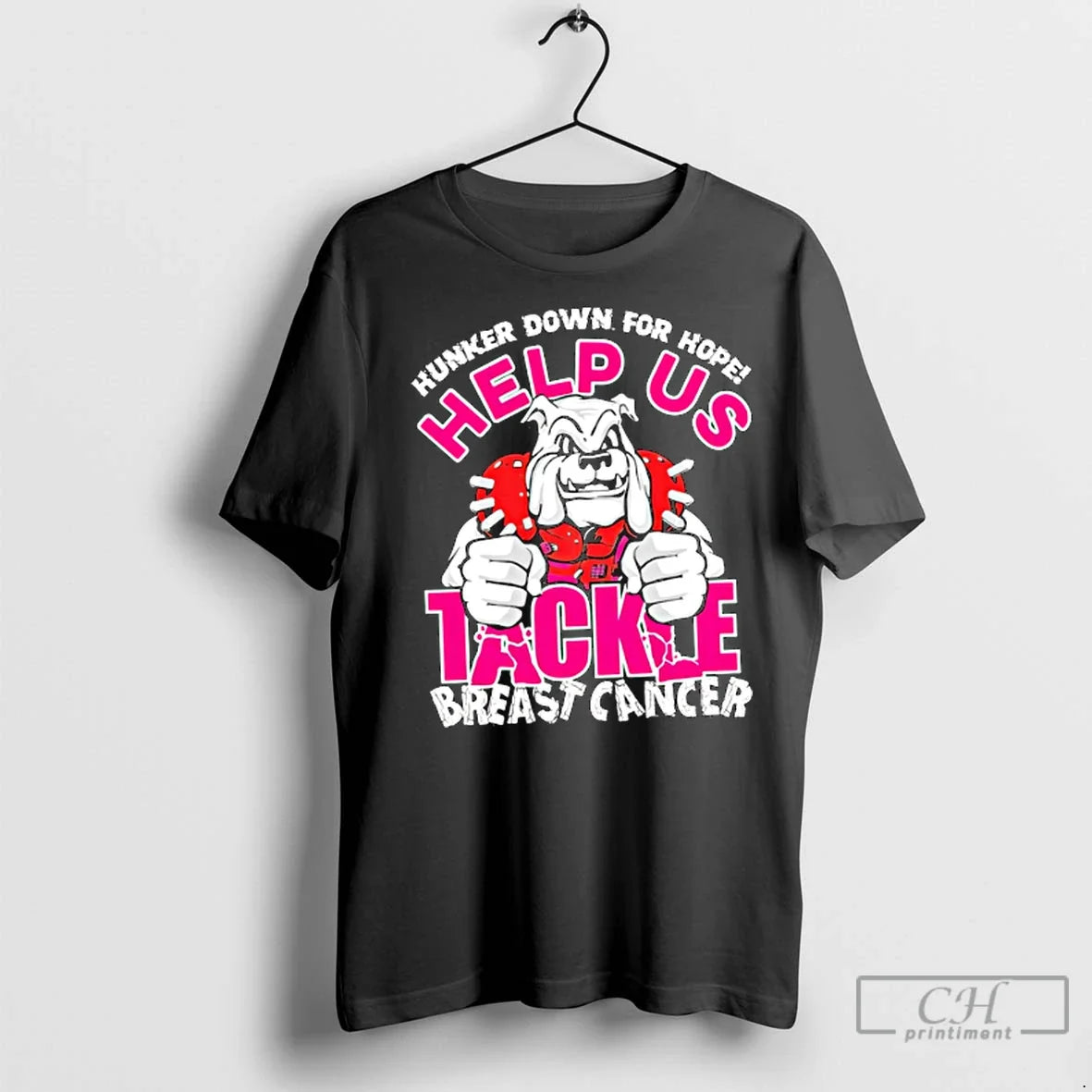 Premium Hunker Down For Hope Help Us Tackle Breast Cancer Unisex