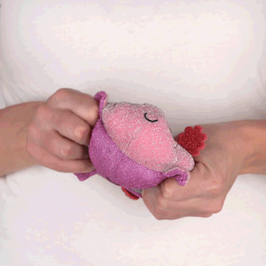 TeeTurtle Reversible Axolotl Plushie (Purple Sparkle + Pink Sparkle) Unisex