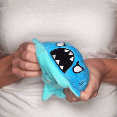 TeeTurtle Reversible Shark & Narwhal Plushie (Blue + Aqua) Unisex