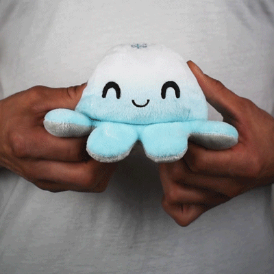 TeeTurtle Reversible Octopus Plushie (Cloud + Snowflake) Unisex