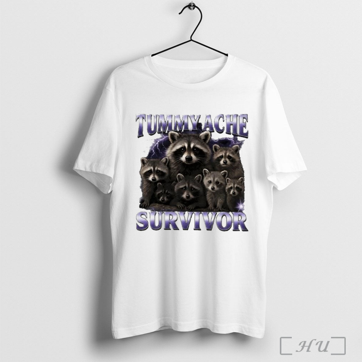 Raccoon Tummy Ache Survivor T Shirt Unisex