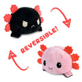 TeeTurtle Reversible Axolotl Plushie (Black + Pink) Unisex