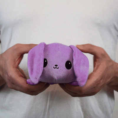 TeeTurtle Reversible Bunny Plushie (Purple + Light Purple) Unisex