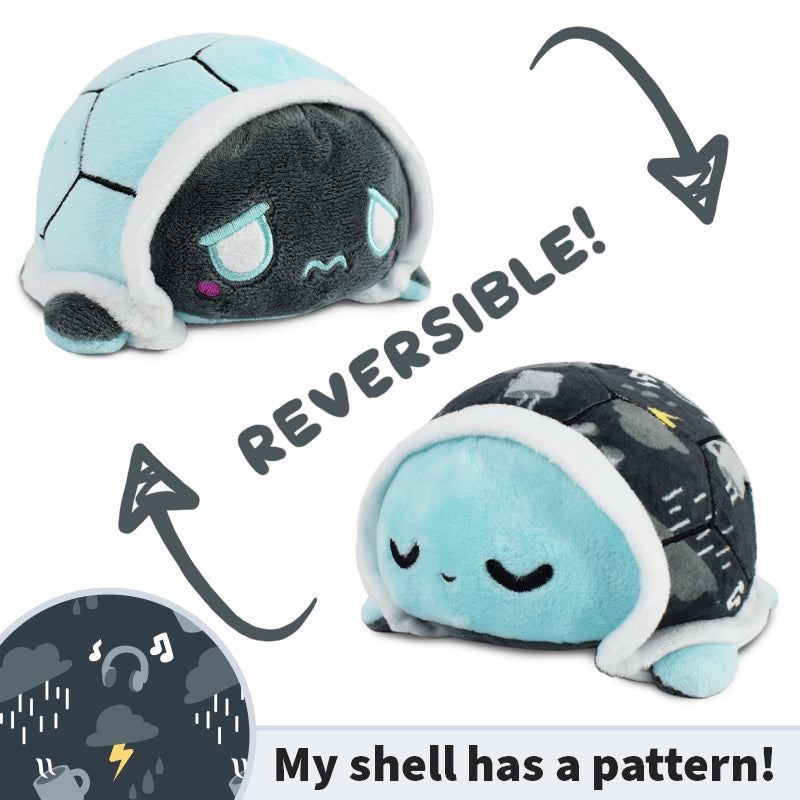 TeeTurtle Reversible Turtle Plushie (Rainy Day Shell) Unisex