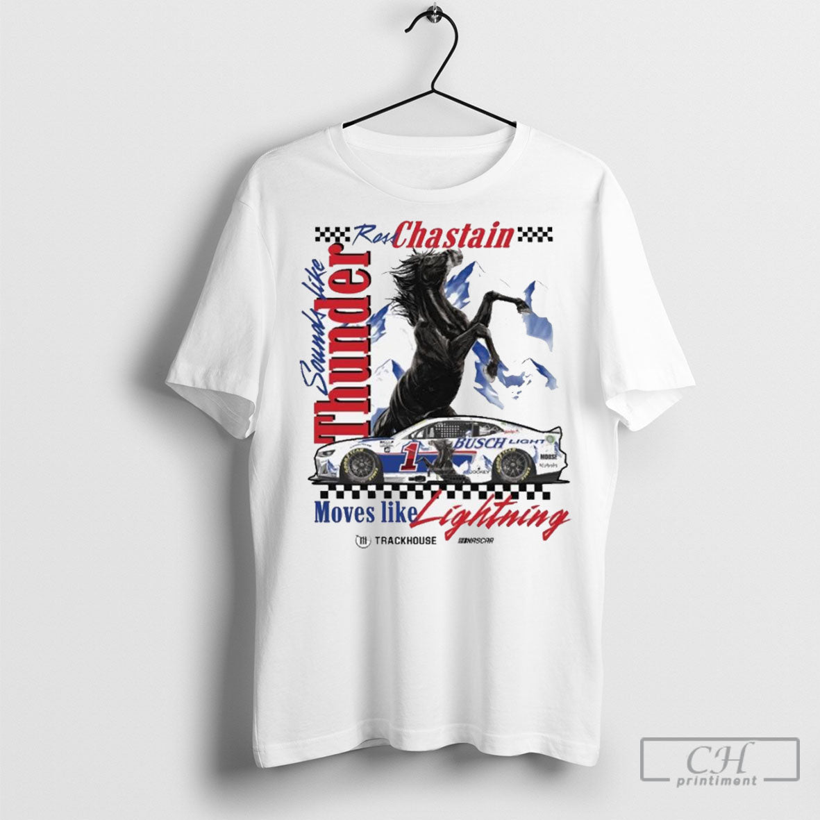 Ross Chastain 1 2025 Busch Light Retro T Shirts Unisex