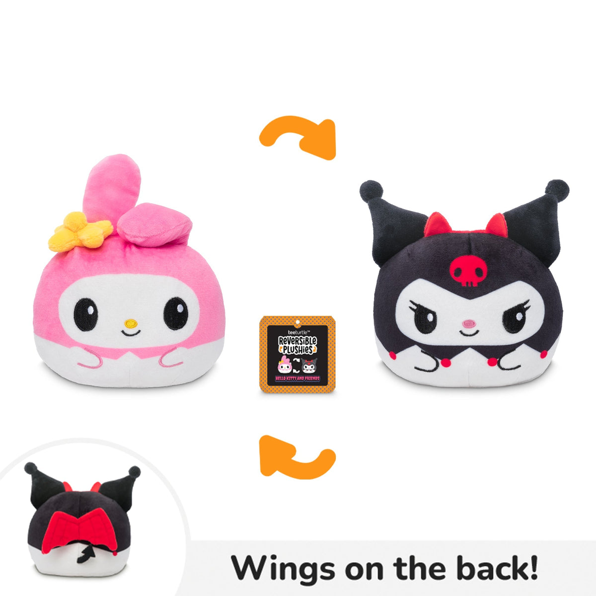 Halloween Angel & Devil My Melody & Kuromi 4" Reversible Plushie Unisex