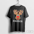 Santas Reindeer Dasher T Shirts Unisex
