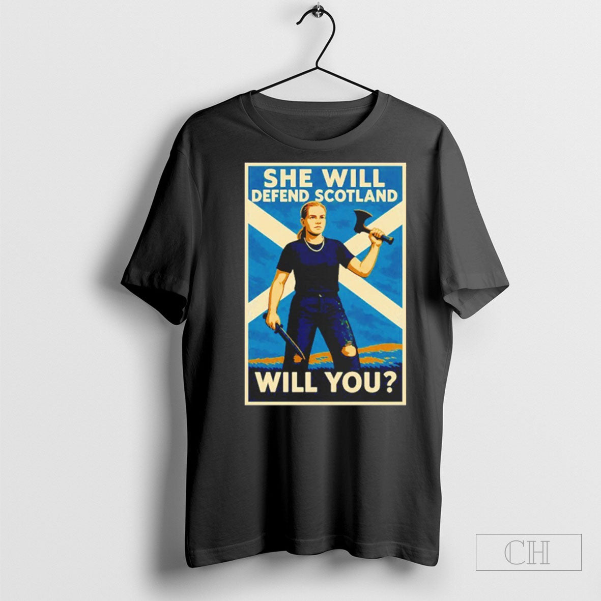 Scotland Knife Girl She Will Defend Scotland Will You Shirts Unisex