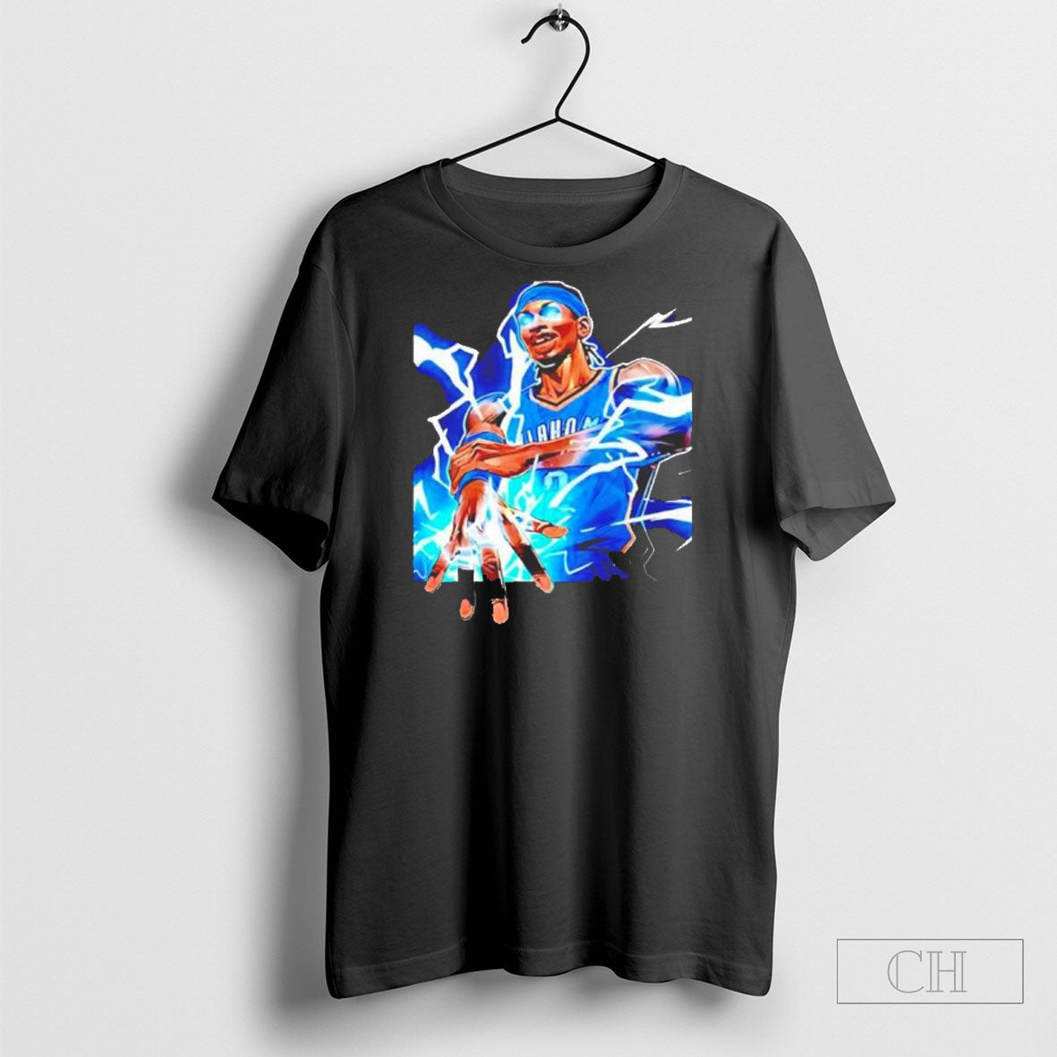 Shai Gilgeous Alexander Lightning Okc Thunder Nba Basketball Cartoon Shirts Unisex