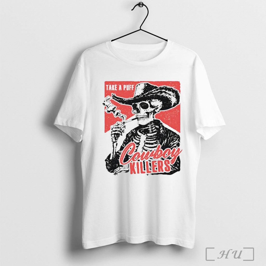 Smoking Skeleton Cowboy Killers T Shirt Unisex