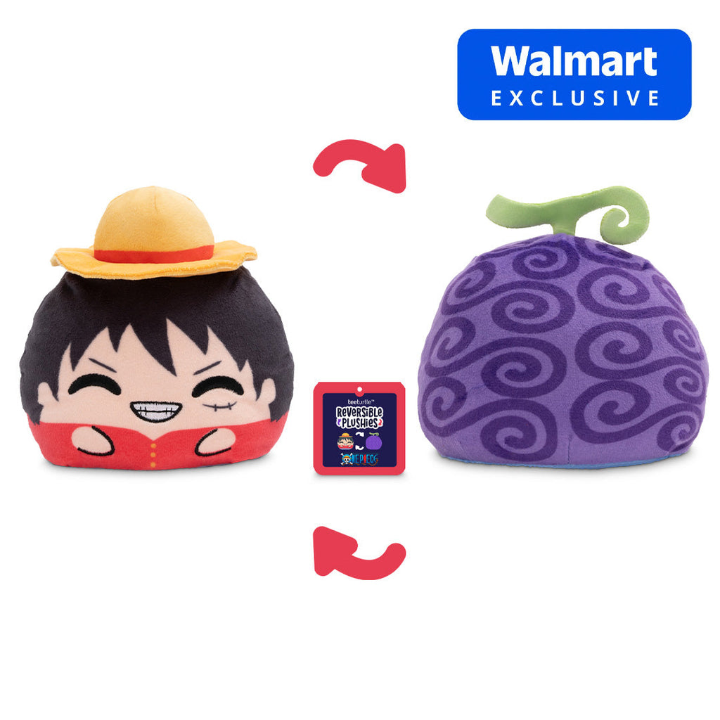 Luffy & Devil Fruit 4" Reversible Plushie Unisex