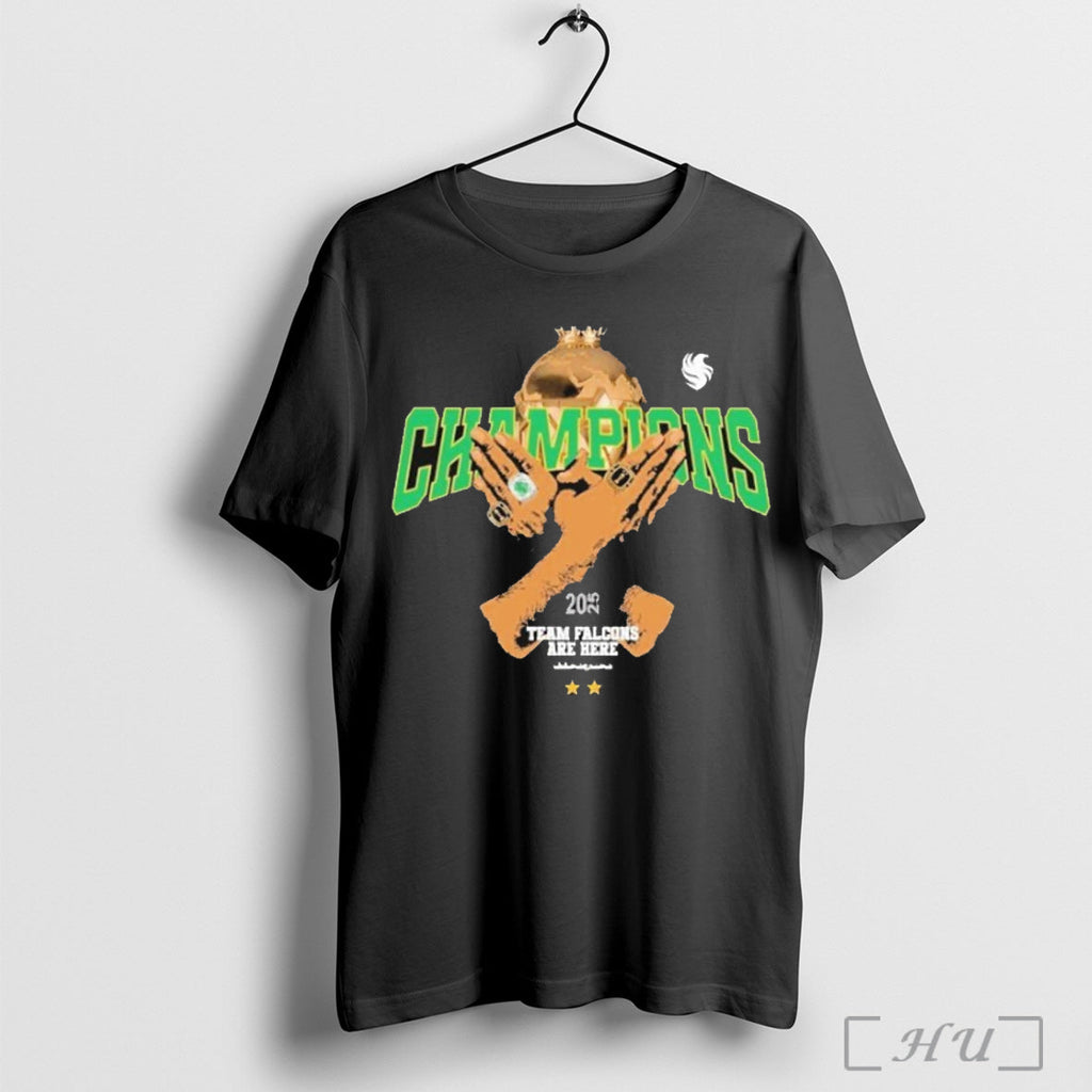 Team Falcons Are Here Champions 2025 T Shirt Unisex